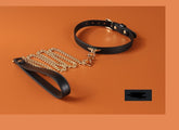 GENUINE LEATHER WINGED COLLAR&LEASH(2 COLOUR OPTIONS) CL004